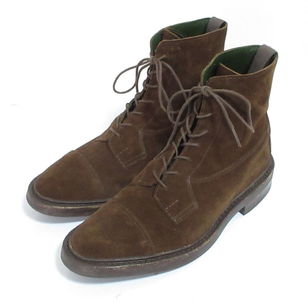 トリッカーズ　スエードレースアップ　8h 良品 Tricker's トリッカーズ スエードレザー キャップトゥ レース