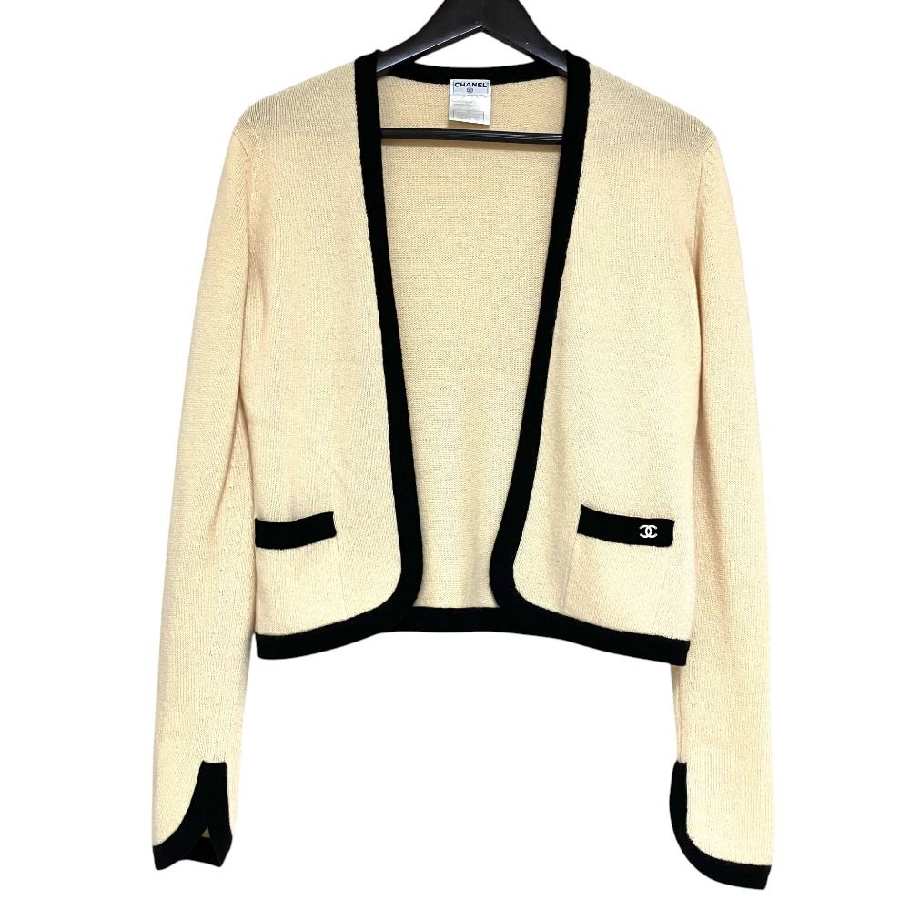 02A CHANEL シャネル バイカラー カシミヤ アンサンブルニット ツイン