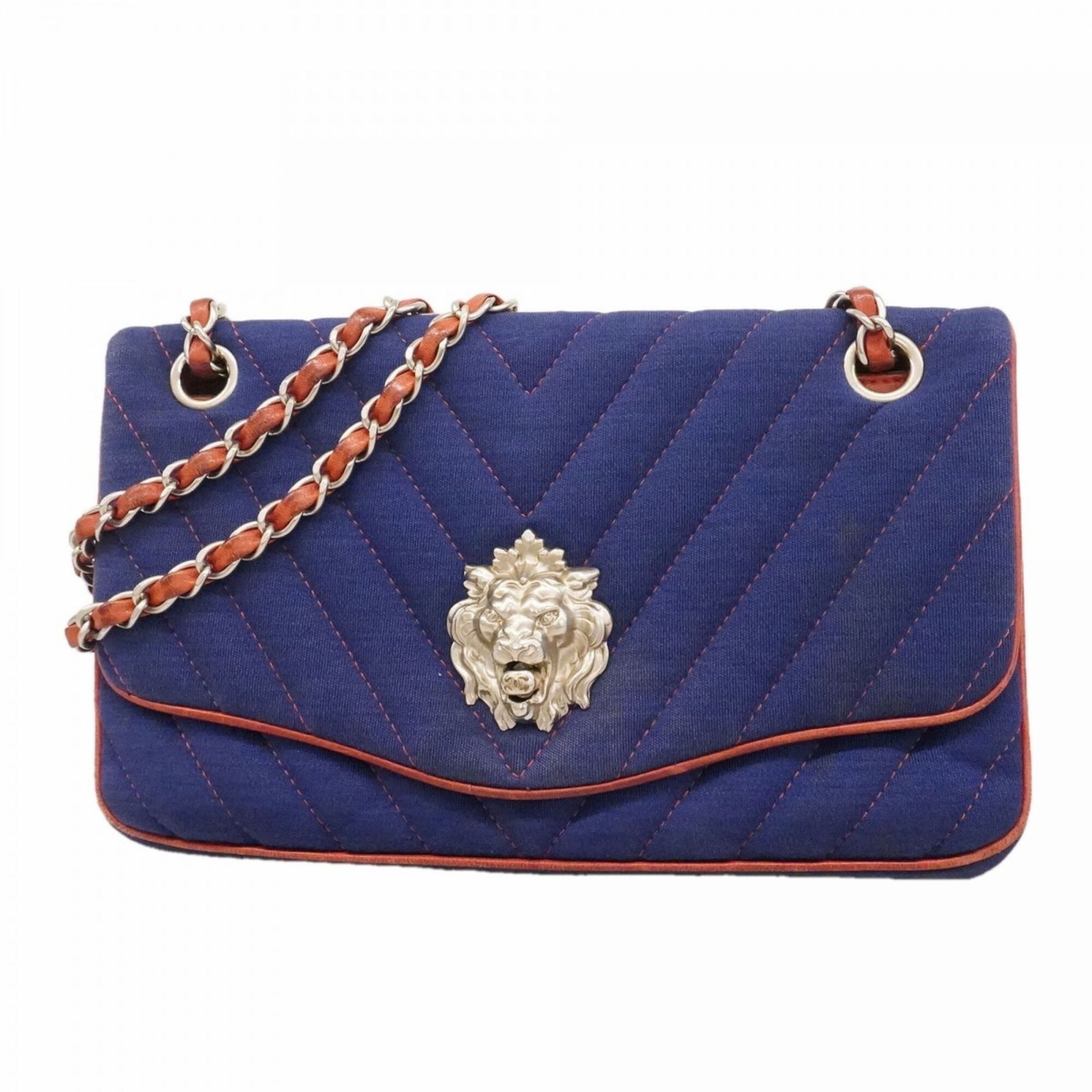 シャネル(Chanel) シャネル ショルダーバッグ Vステッチ Wチェーン