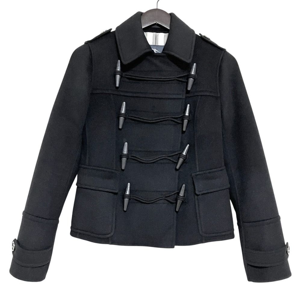 BURBERRY LONDONブラック黒 ダッフルコート 40中古 美品 BURBERRY LONDON バーバリーロンドン 裏地ノバチェック バック