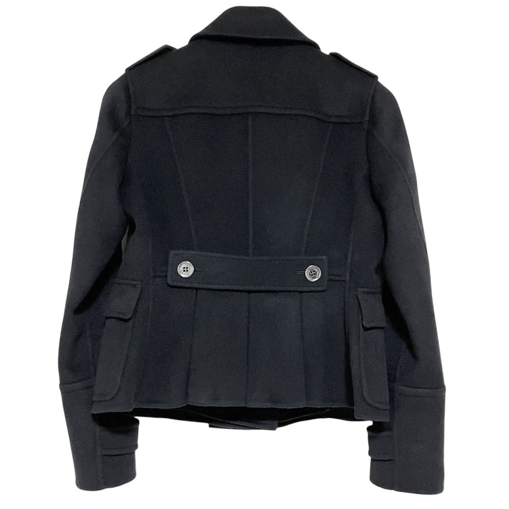 BURBERRY LONDONブラック黒 ダッフルコート 40中古 美品 BURBERRY LONDON バーバリーロンドン 裏地ノバチェック バック