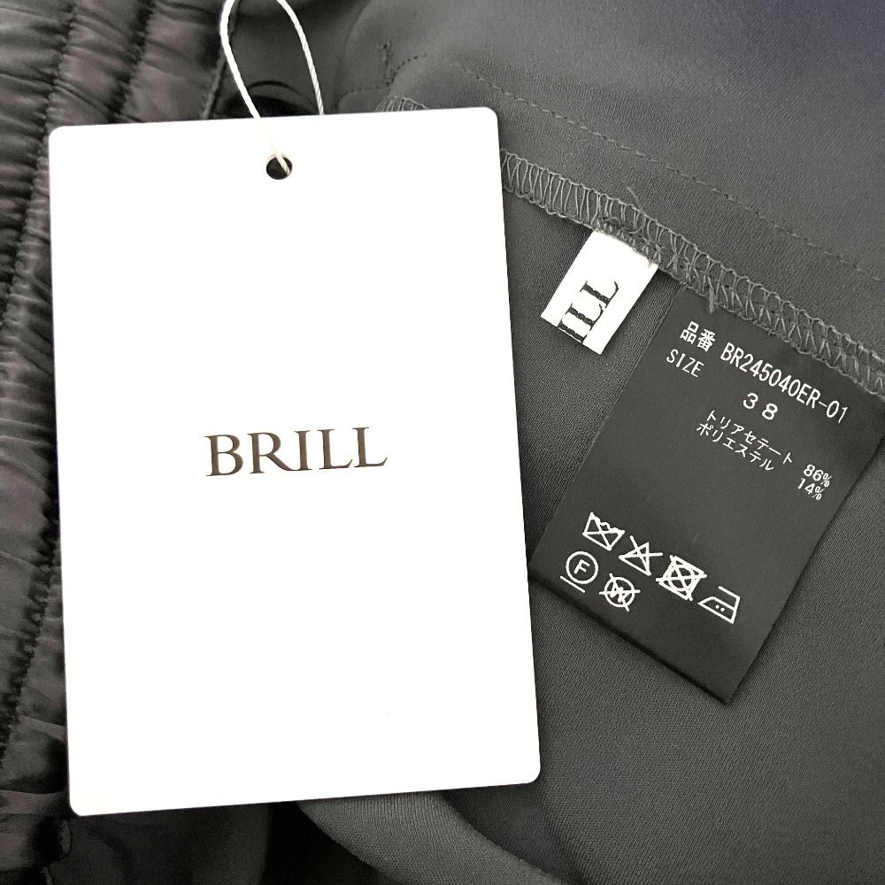 未使用 25SS BRILL ブリル ワンタック サテン ストレートパンツ