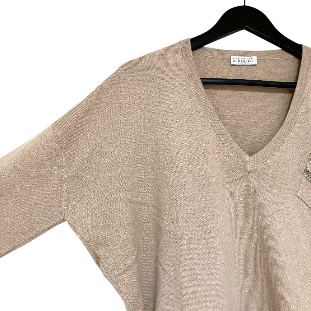 美品 BRUNELLO CUCINELLI ブルネロクチネリ カシミヤ ニット Vネック
