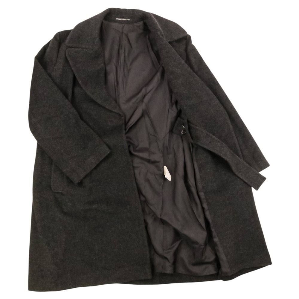 Yohji Yamamoto+Noir 日本製 カシミア ロングコート N97 美品 YOHJI YAMAMOTO +NOIR ヨウジヤマモトプリュスノアール カシミヤ