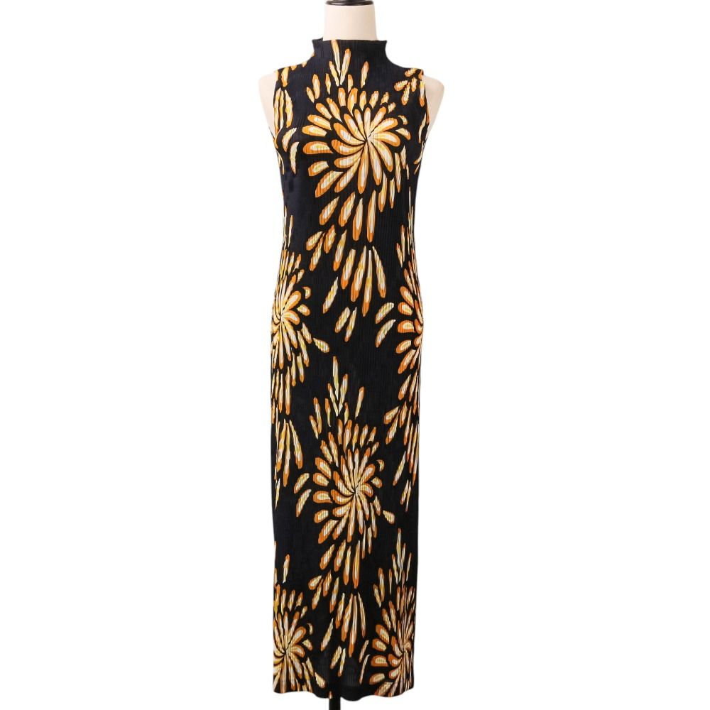美品 ISSEY MIYAKE イッセイミヤケ 花火柄 プリーツランダムプレス