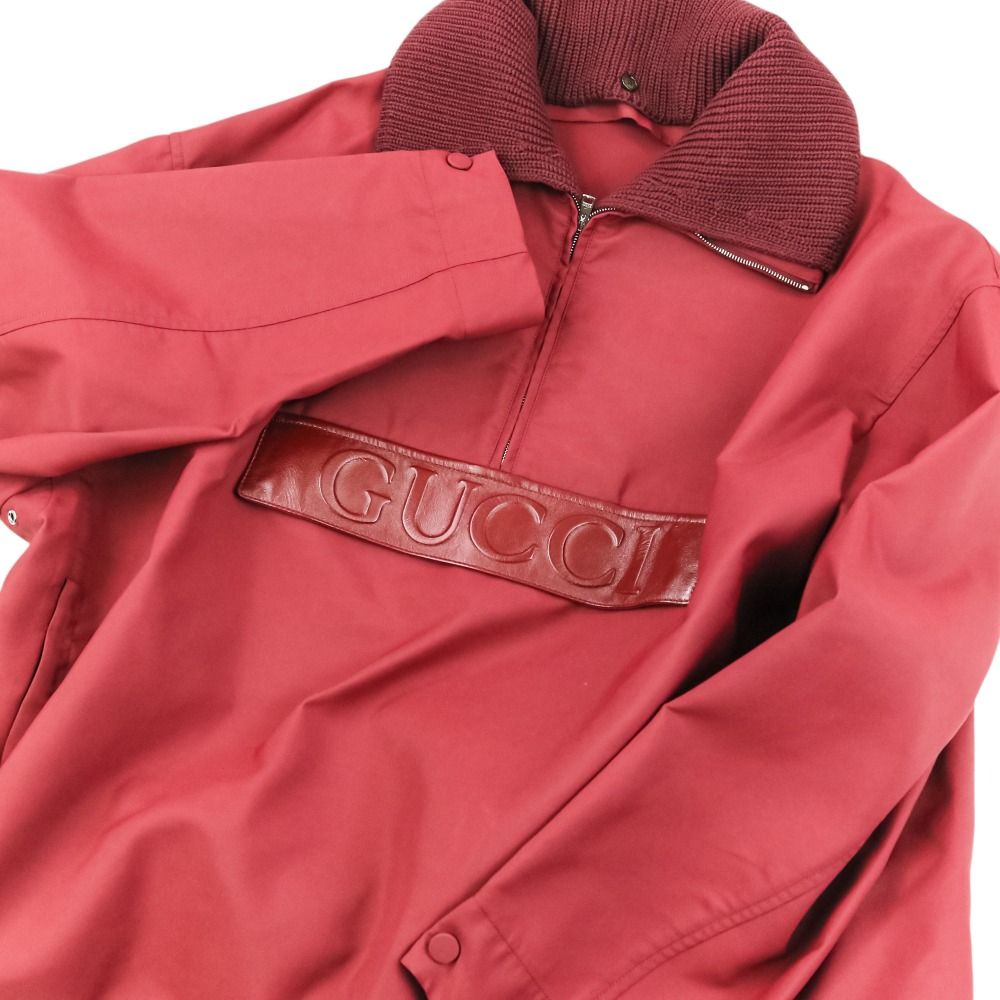 良品 25SS GUCCI グッチ エンボスロゴ ナイロンギャバジン ハーフ