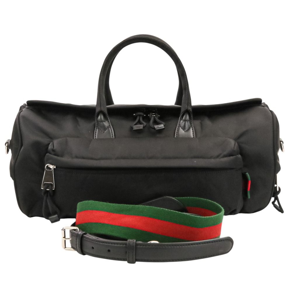 美品 GUCCI グッチ シェリーライン ナイロン 2WAY ボストンバッグ