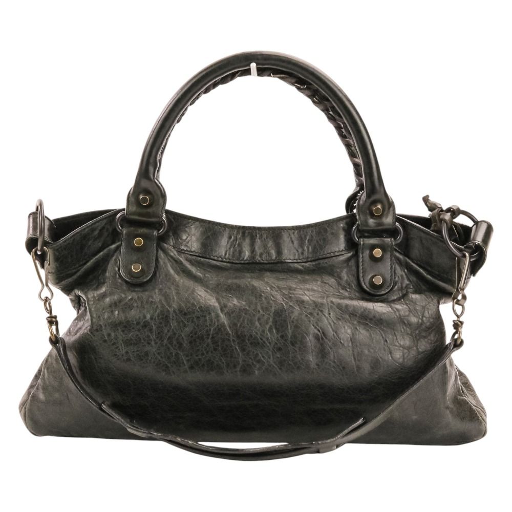 良品 BALENCIAGA バレンシアガ ザファースト レザー ハンドバッグ