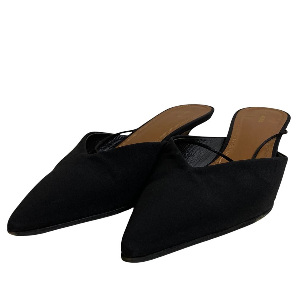美品 NEOUS ネオアス MAGO FABRIC MULE ポインテッドトゥ ミュール