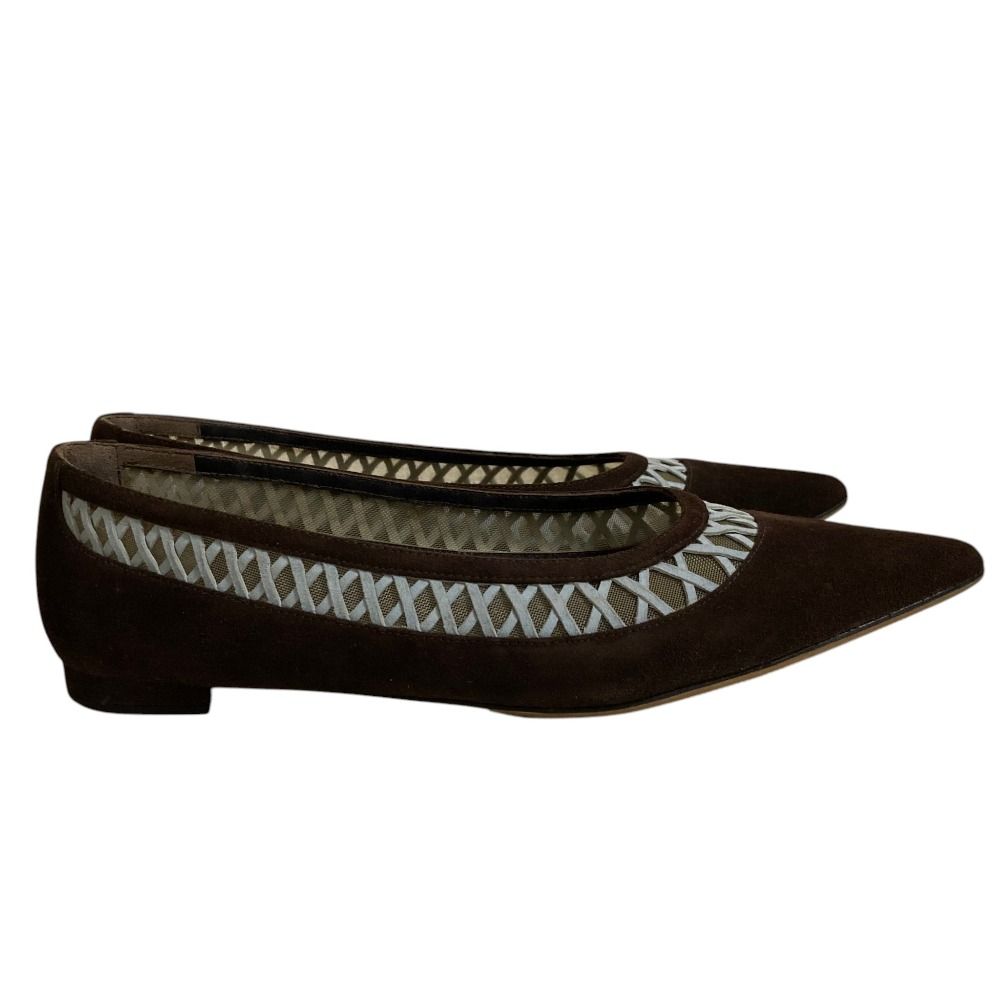 美品 MANOLO BLAHNIK マノロブラニク スエード ポインテッドトゥ