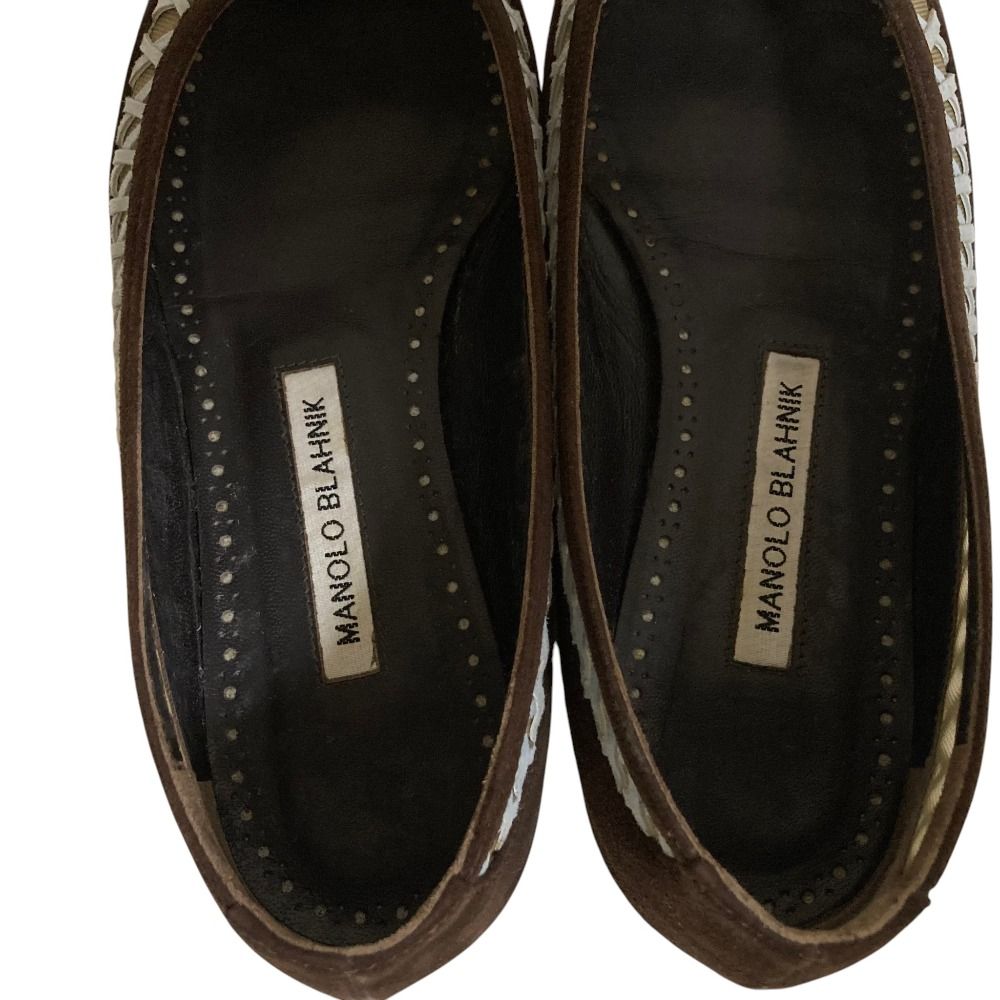 美品 MANOLO BLAHNIK マノロブラニク スエード ポインテッドトゥ