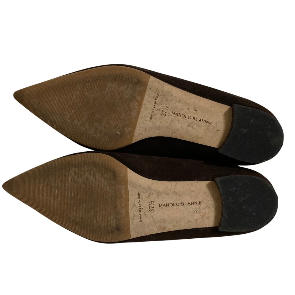 美品 MANOLO BLAHNIK マノロブラニク スエード ポインテッドトゥ