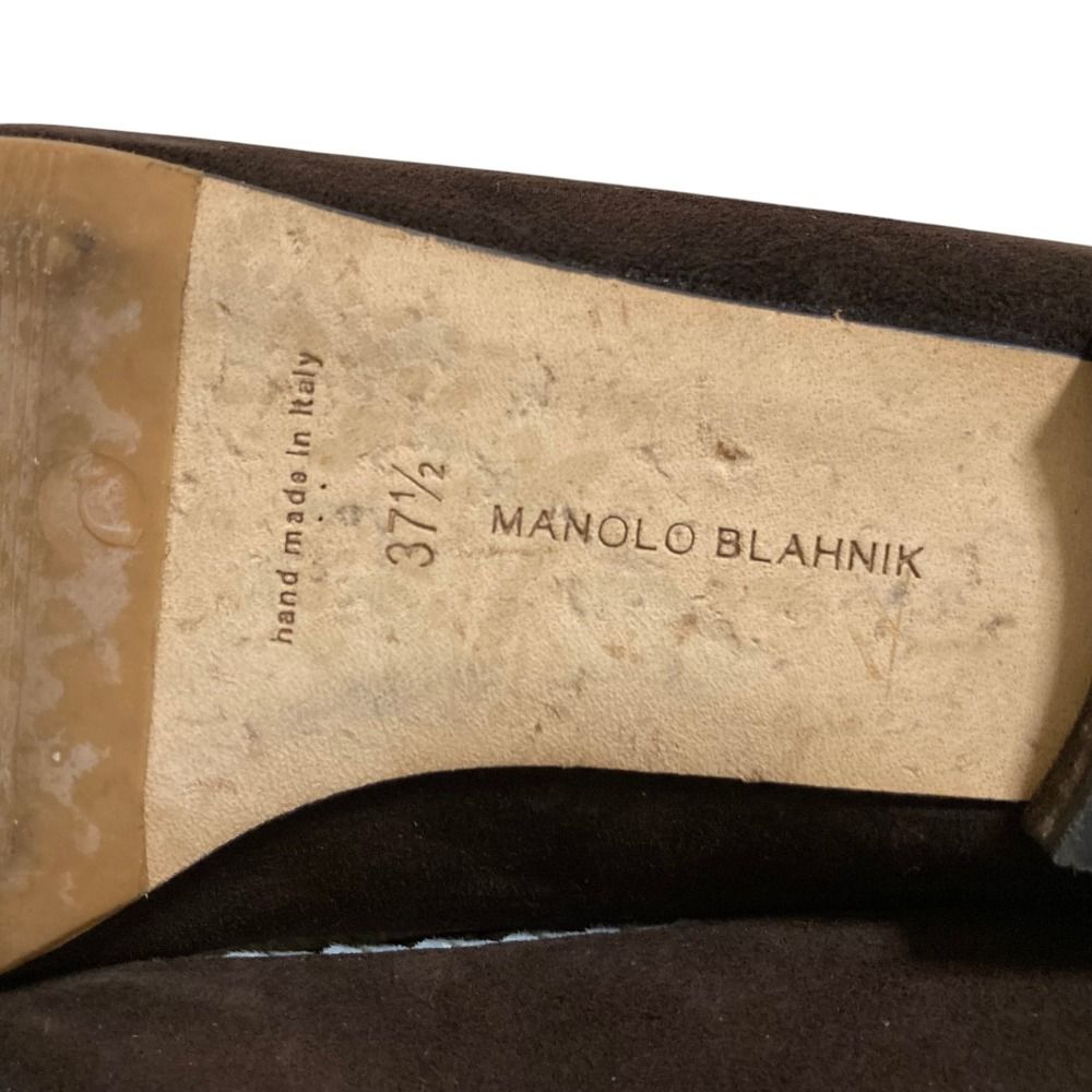 美品 MANOLO BLAHNIK マノロブラニク スエード ポインテッドトゥ