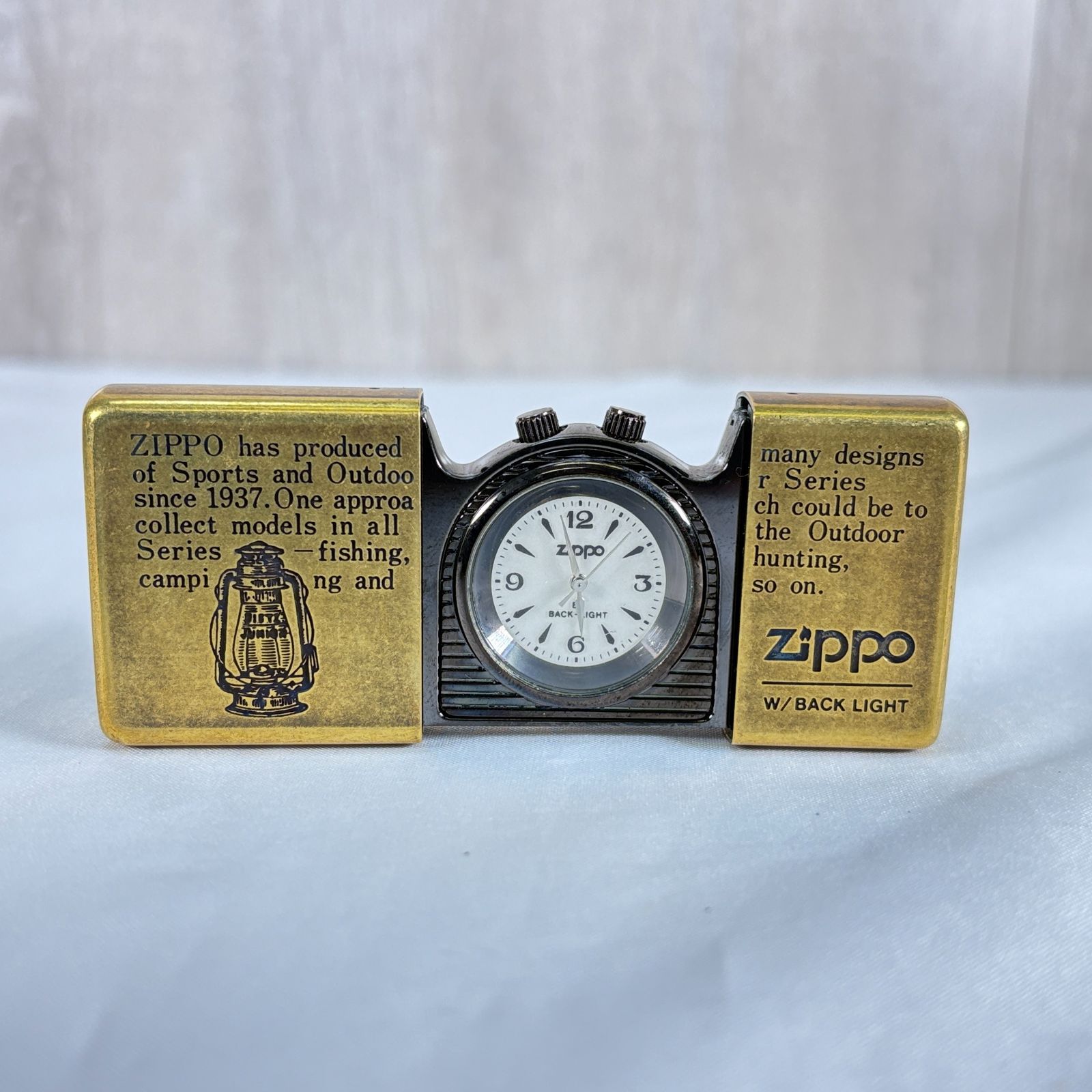 ZIPPO TIME TANK ポケットクロック ランタン柄 バックライト付 USA製