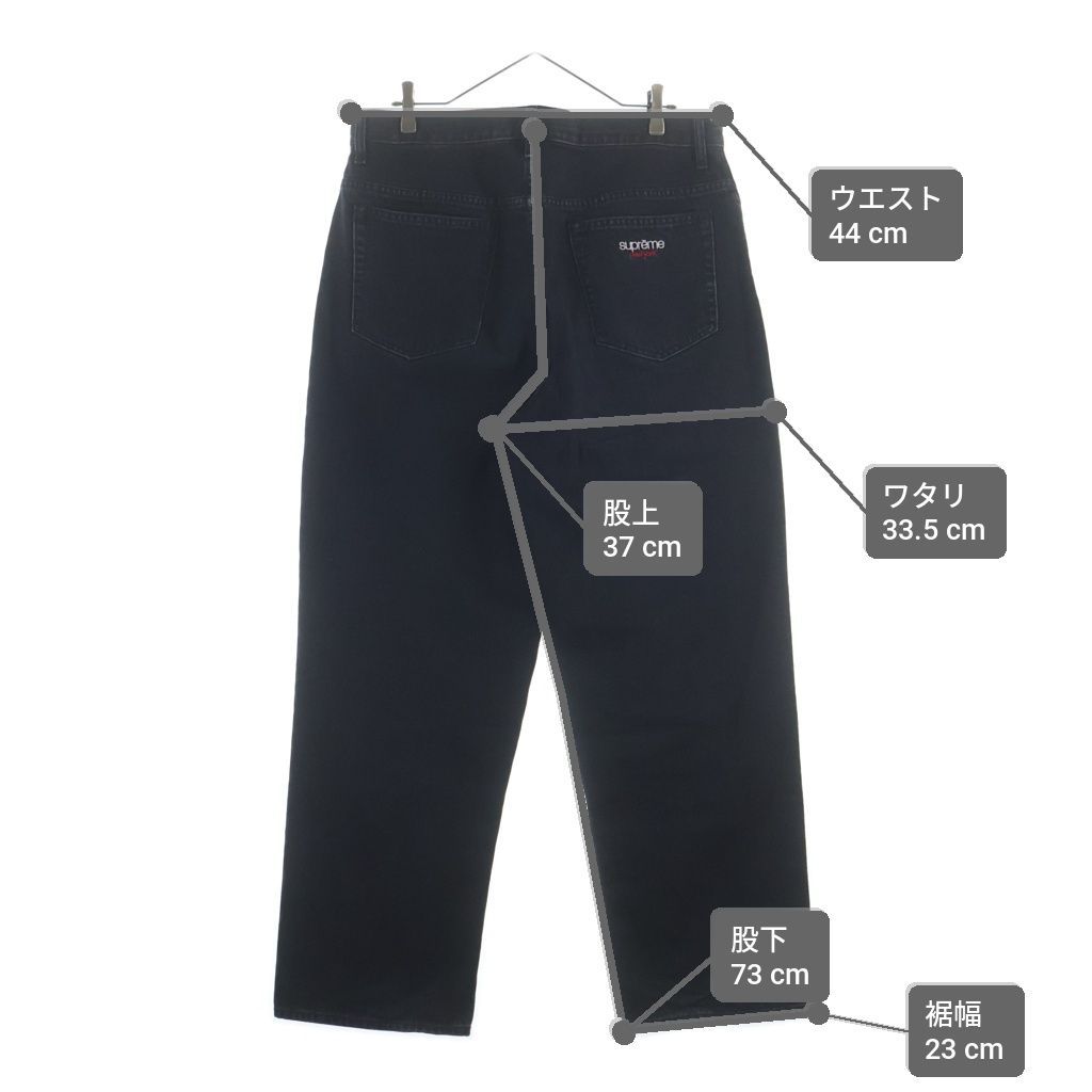 Supreme クラシックロゴ　ブラック　バギーデニム　パンツ　32 メンズ SUPREME (シュプリーム) 25SS Baggy Jean クラシックロゴ刺繍 バギー