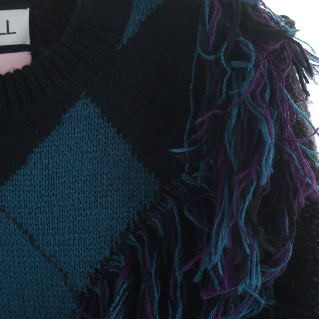 KIDILL × rurumu ダメージニット KL458 KIDILL (キディル) × rurumu: Destroy Argyle Tartan Pullover Knit