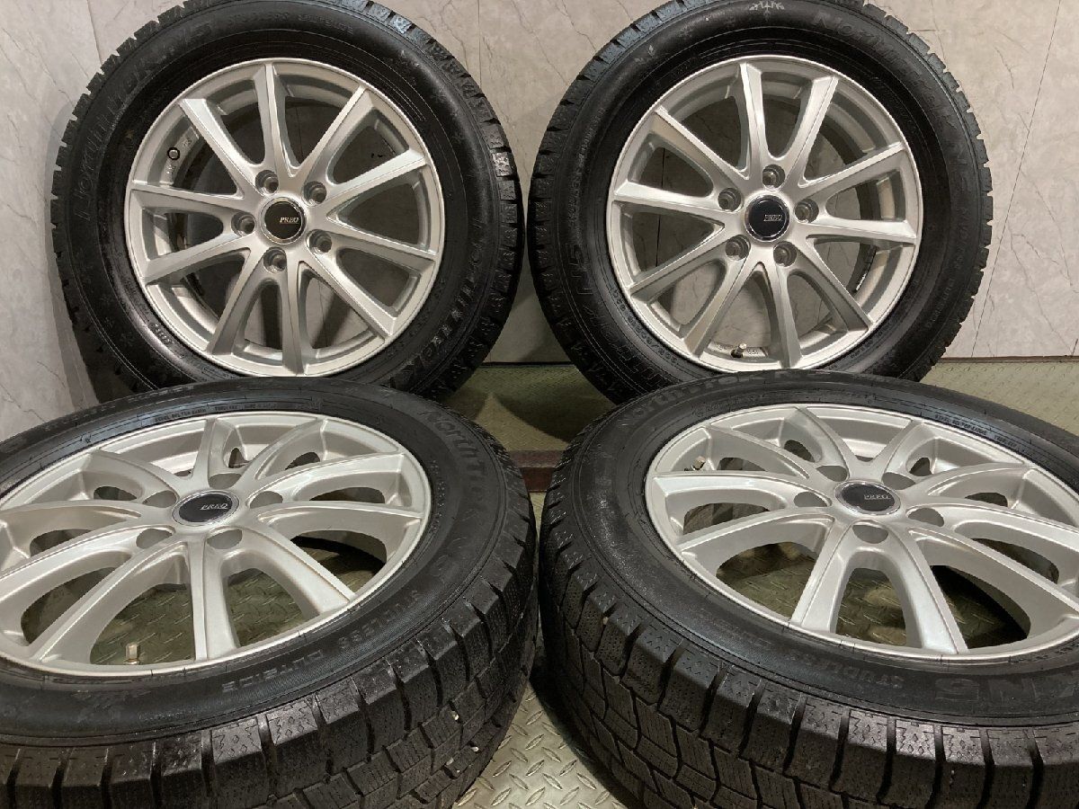 タイヤ走行短め【NorthTrek N5 205/60R16】スタッドレス【PREO L5 16インチ 6J5HPCD114.3+50】23年製 ヴォクシー ステップワゴン等(MTS628)