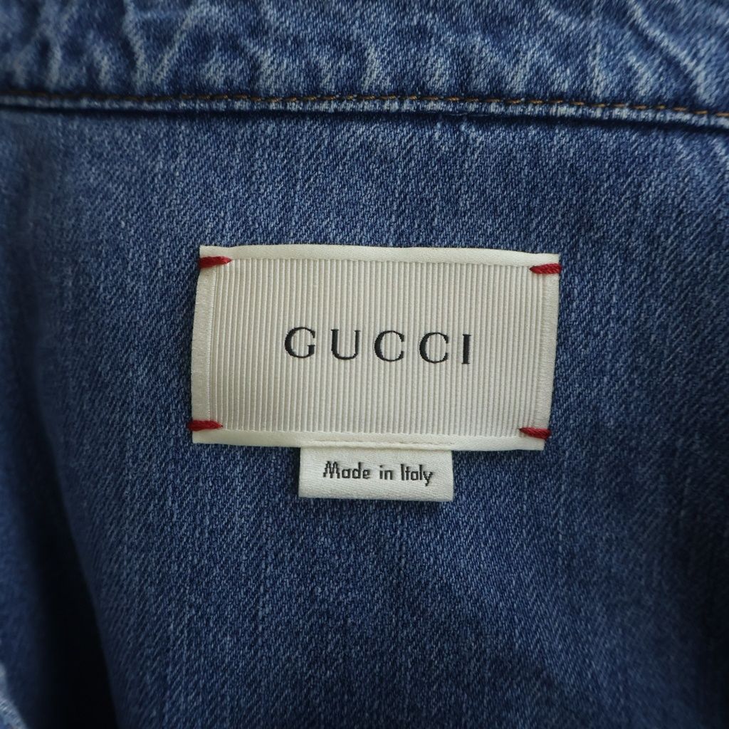 GUCCI (グッチ) 刺繍デニムジャケット トラッカージャケット