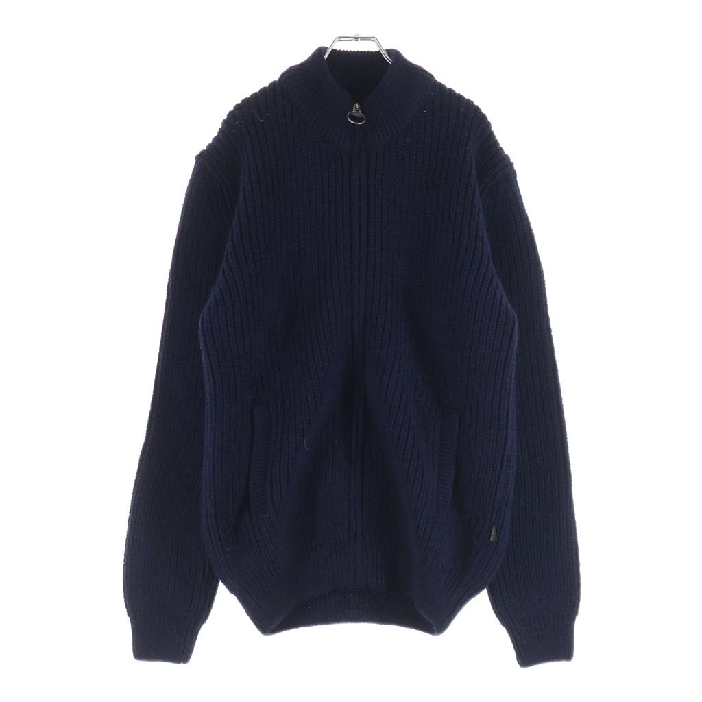 40サイズ♬長袖ニット ネイビー Barbour (バブアー) New Tyne Full Zip ニュータイン フルジップ長袖