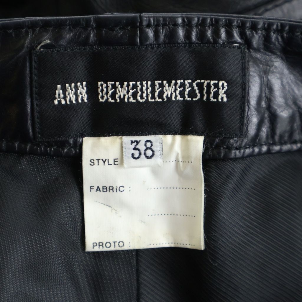 ANN DEMEULEMEESTER (アンドゥムルメステール) レザーパンツ カーフ