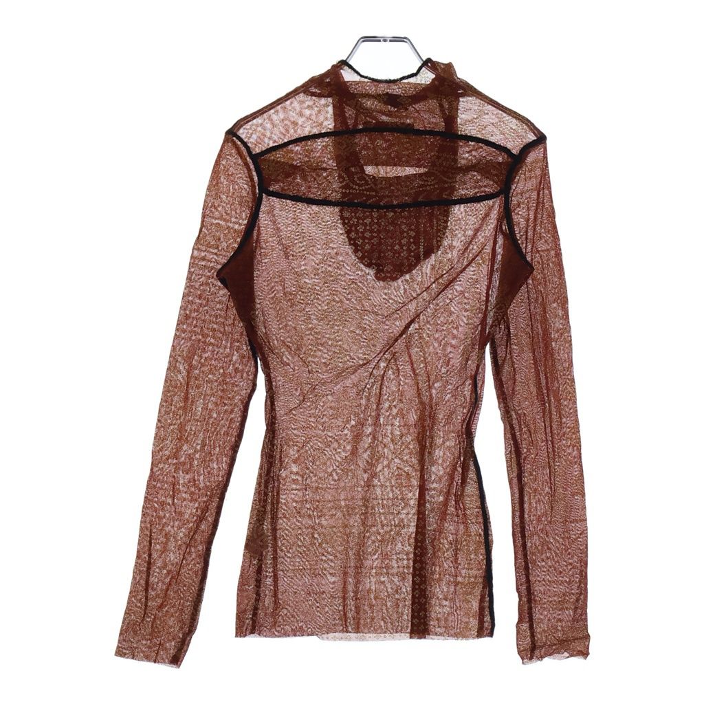 Jean Paul GAULTIER (ジャンポールゴルチエ) FEMME パワーネット オリエンタルタトゥー フーデッド メッシュトップ レディース レッド