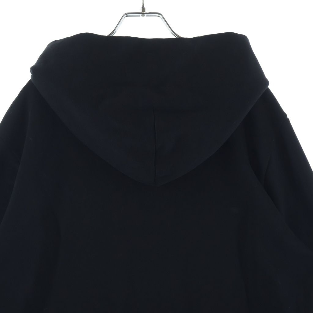 MONCLER モンクレール 24SS LOGO MOTIF HOODIE ロゴプリント プルオーバーパーカー フーディー ブラック J10918G00038 MONCLER (モンクレール) 24SS LOGO MOTIF HOODIE ロゴプリント プル