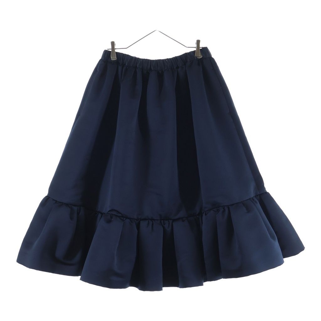 COMME DES GARCONS GIRL (コムデギャルソンガール) 22AW サテン フリル ボリューム スカート ネイビー レディース NJ-S011 AD2022
