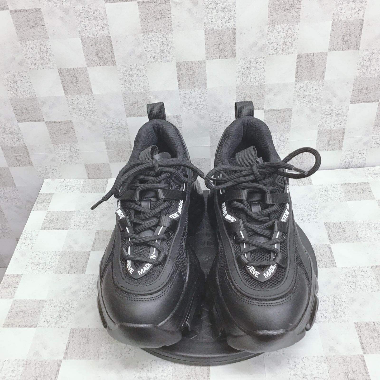 STEVE MADDEN 厚底スニーカー ブラック 24cm 55 - メルカリ