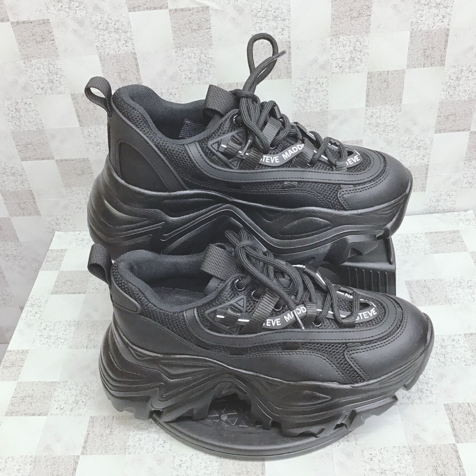 STEVE MADDEN 厚底スニーカー ブラック 24cm 55 - メルカリ