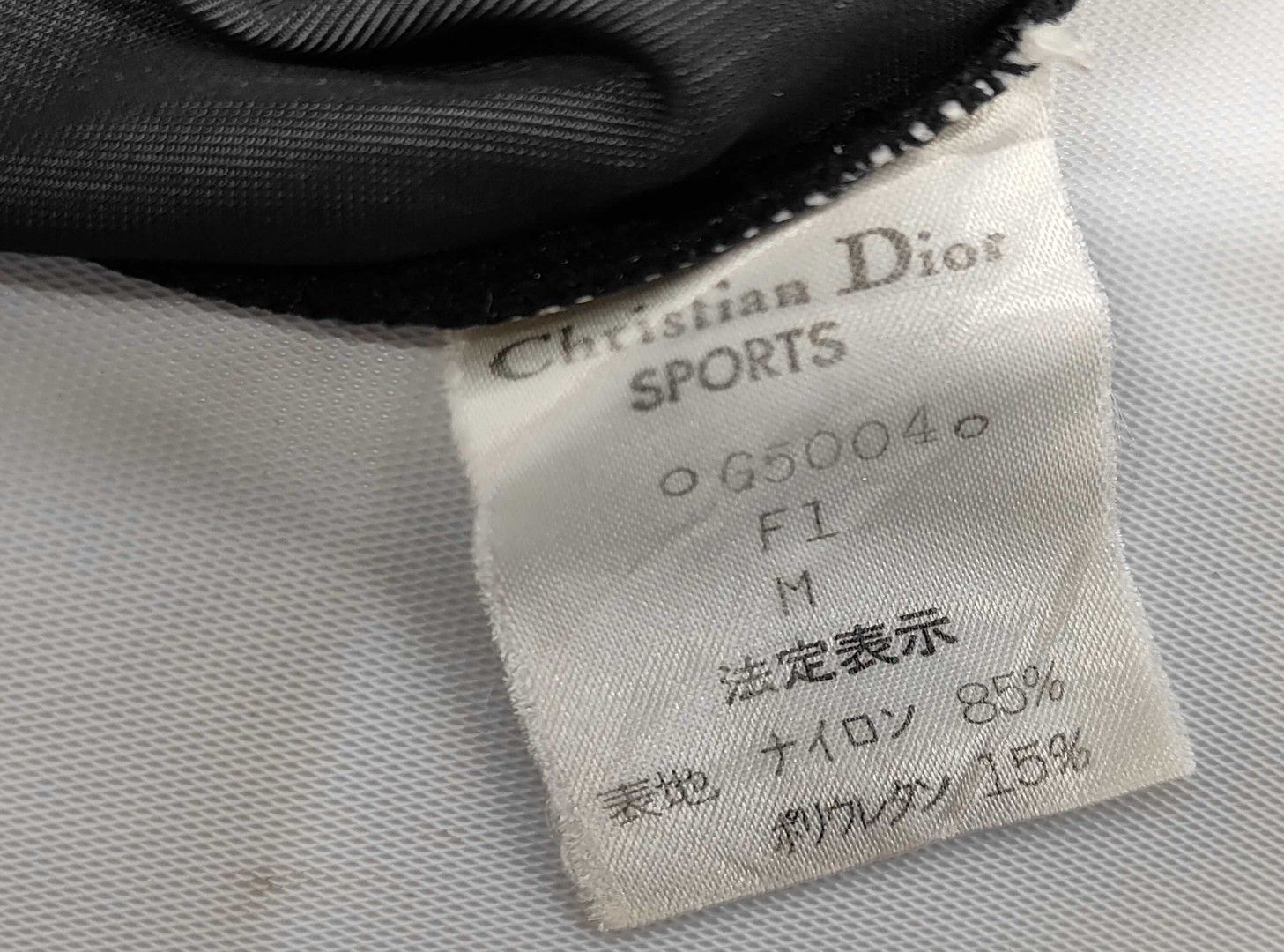 Christian Dior SPORTS ワンピースLブラック伸縮性有ベルト付 Christian Dior SPORTS ワンピース 水着 ブラック Mサイズ ロゴ入り