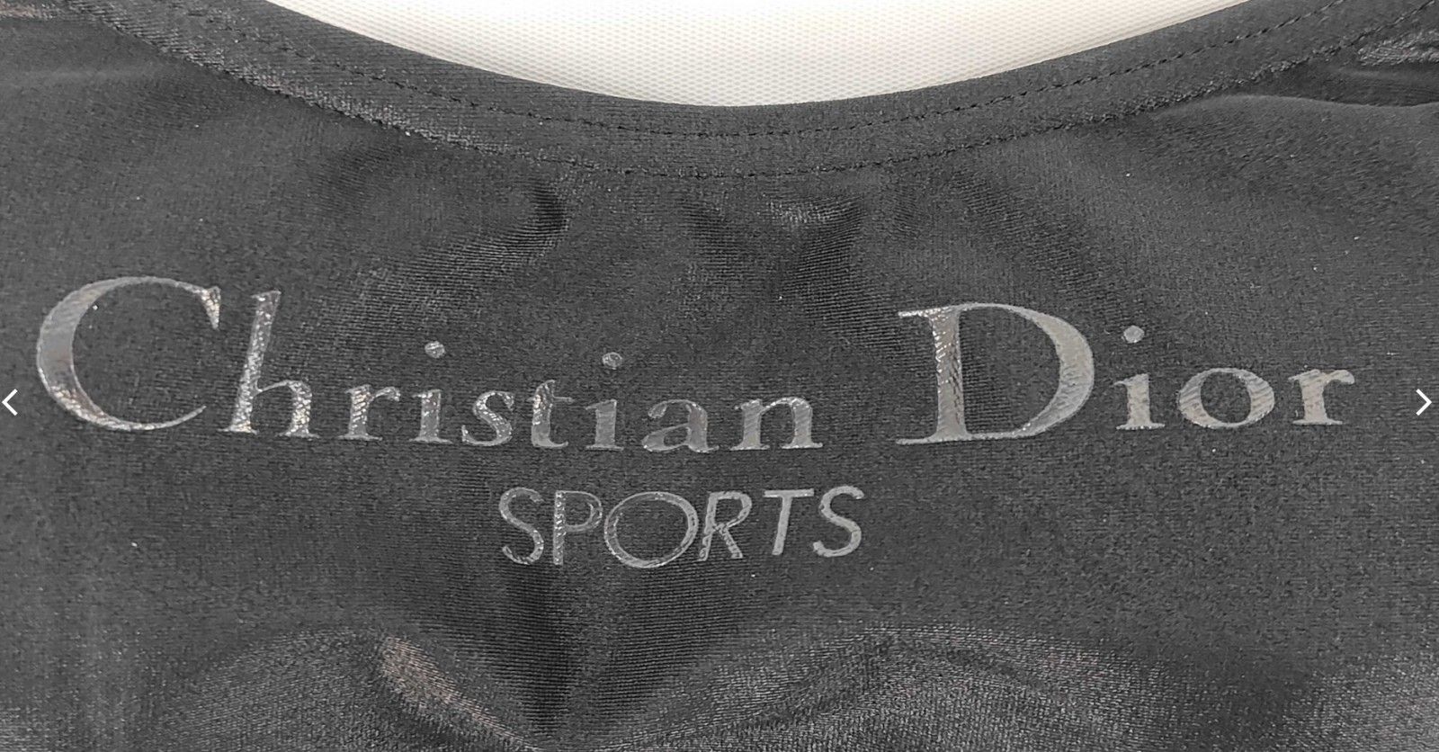 Christian Dior SPORTS ワンピースLブラック伸縮性有ベルト付 Christian Dior SPORTS ワンピース 水着 ブラック Mサイズ ロゴ入り
