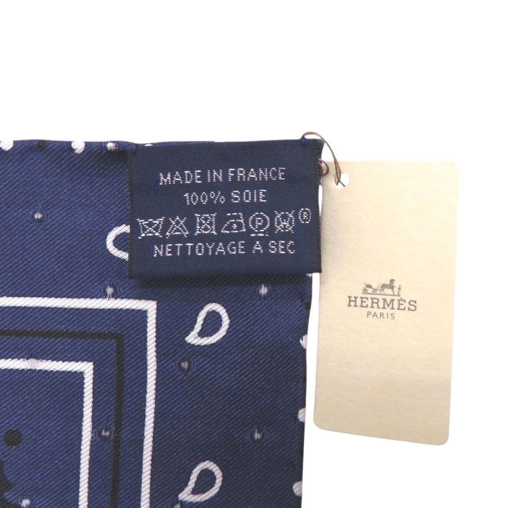 新品同様 エルメス カレ55 Les Cles Bandana レ クレ バンダナ シルク