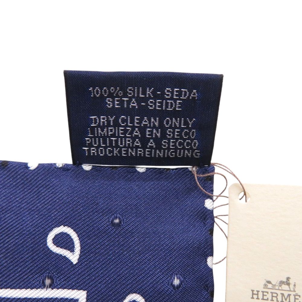 新品同様 エルメス カレ55 Les Cles Bandana レ クレ バンダナ シルク
