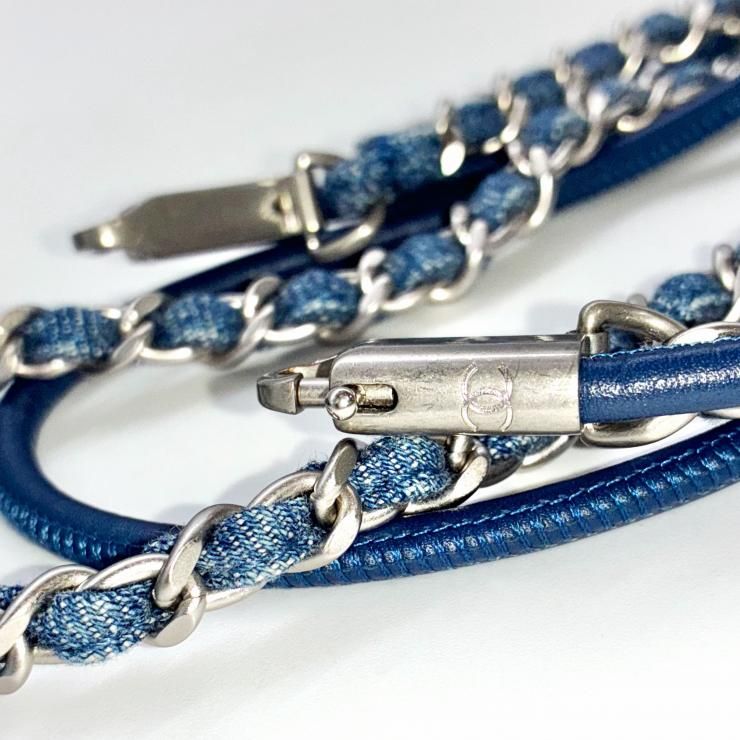 CHANEL シャネル 22 ミニ デニム 2WAY ハンドバッグ ショルダー