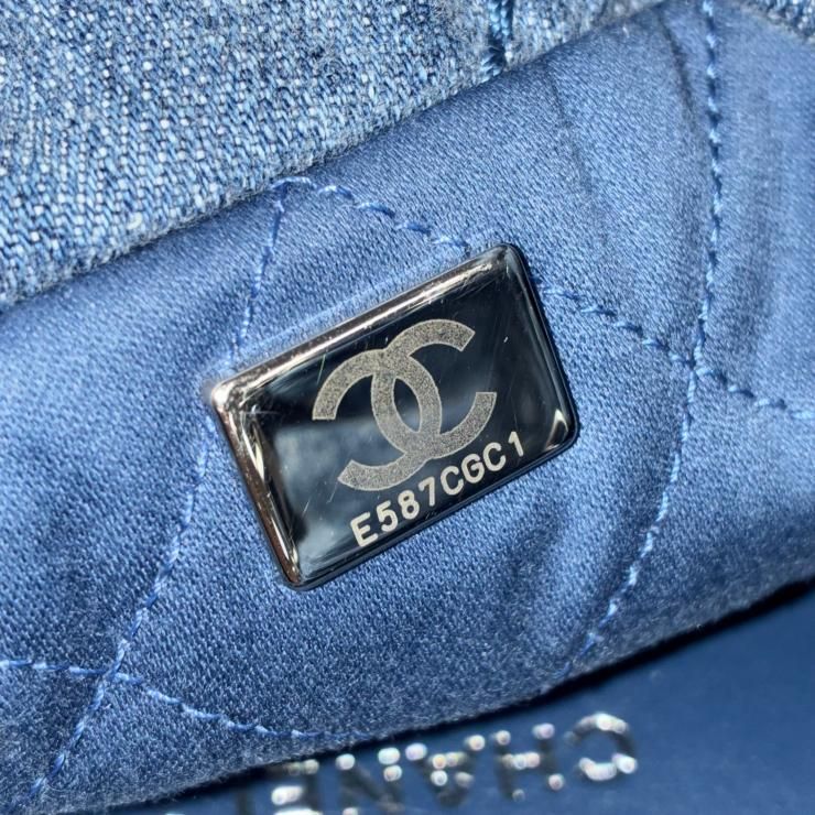 CHANEL シャネル 22 ミニ デニム 2WAY ハンドバッグ ショルダー