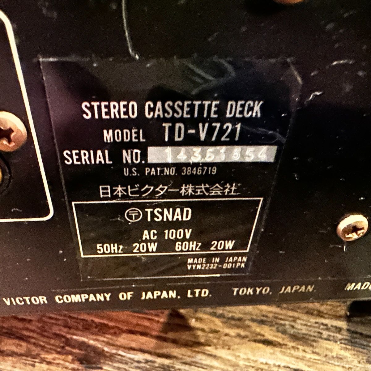 Victor TD-V721 3HEAD Stereo Cassette Deck Dolby B/C NR HX PRO CD