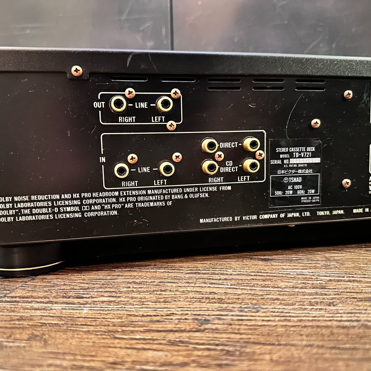 Victor TD-V721 3HEAD Stereo Cassette Deck Dolby B/C NR HX PRO CD