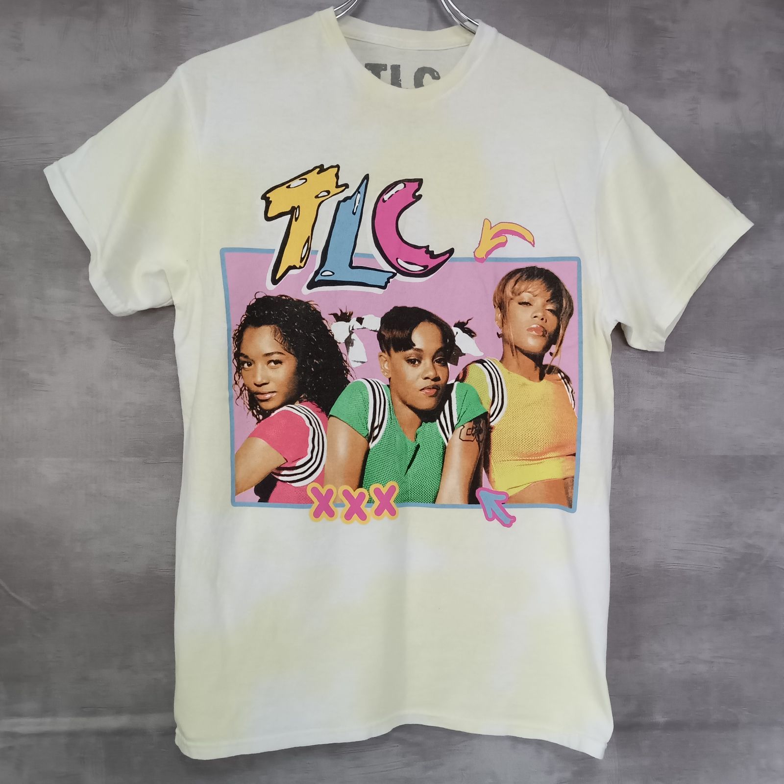 UNLV STACEY & LARRY フォト プリントTシャツ TLC ティーエルシー アーティスト Tシャツ フォトプリント イエロー S