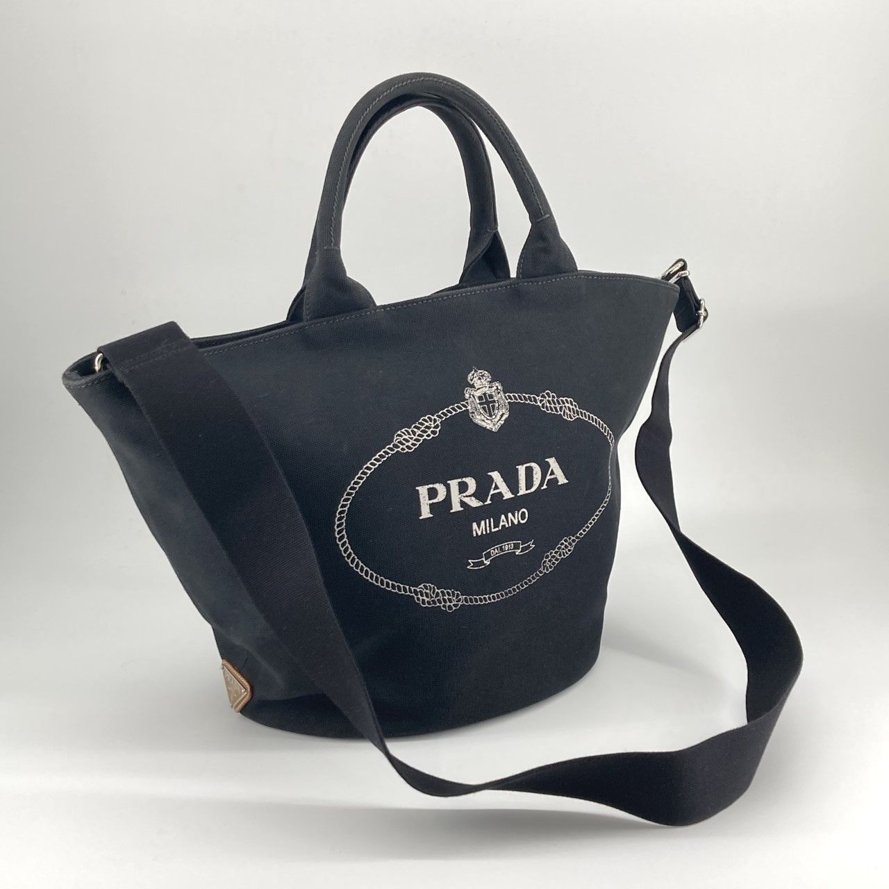 PRADA（プラダ） カナパ 1BG163 トートバッグ ブラック - メルカリ