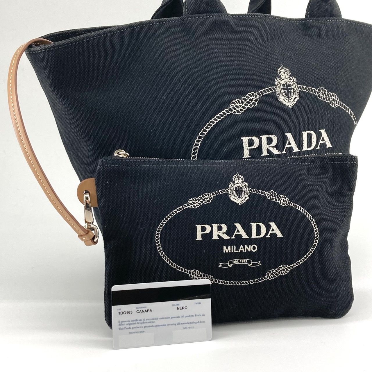 PRADA（プラダ） カナパ 1BG163 トートバッグ ブラック - メルカリ