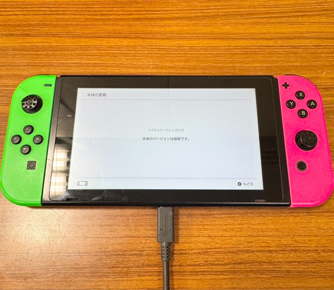 Nintendo Switch 本体 グリーンとピンクのJoy-Con　ジャンク 通電のみ確認済み・初期化済み・ジャンク】Nintendo Switch