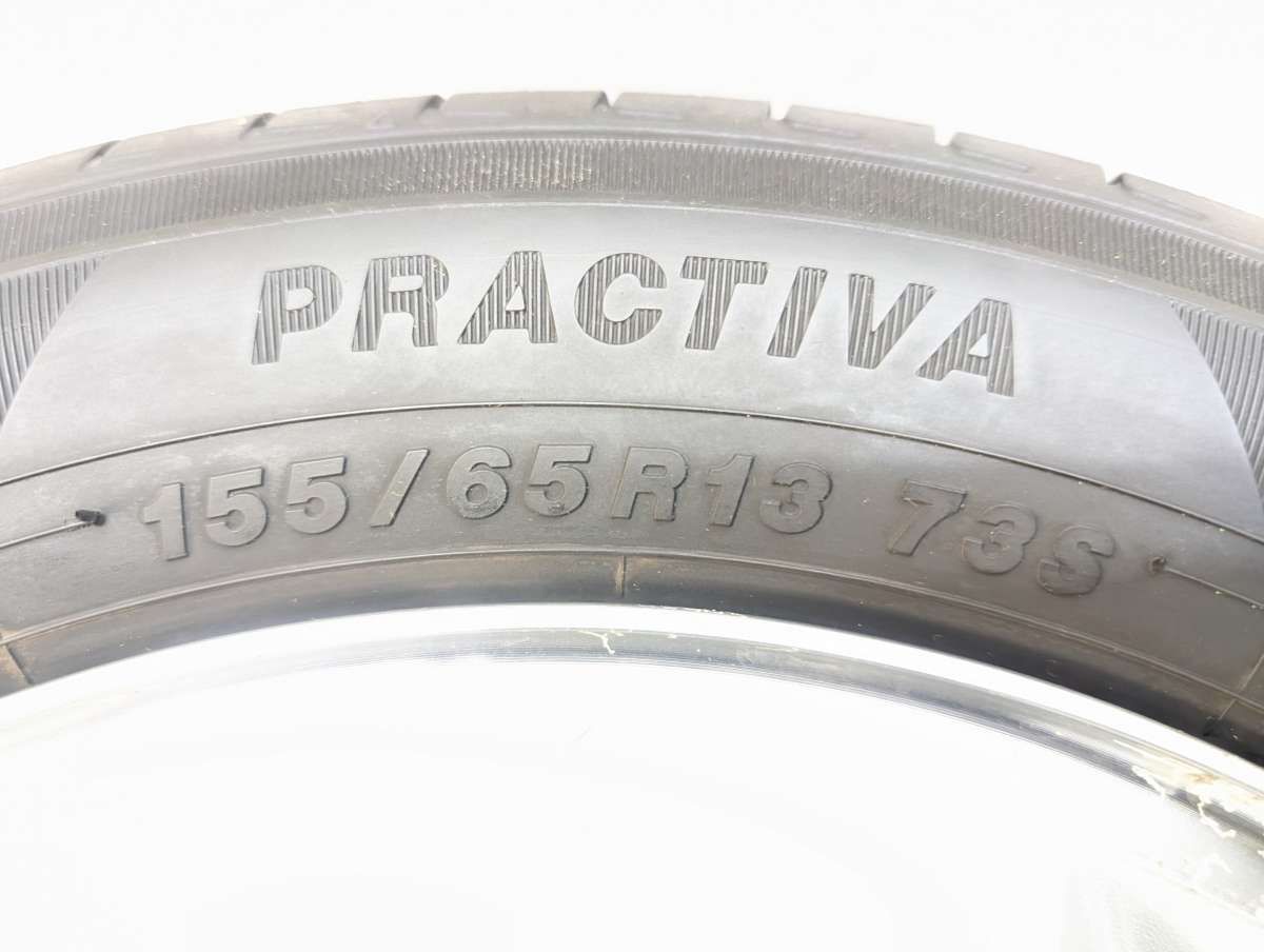 155/65R13 イエローハット PRACTIVA スズキ純正 13x4.0 45 100-4穴