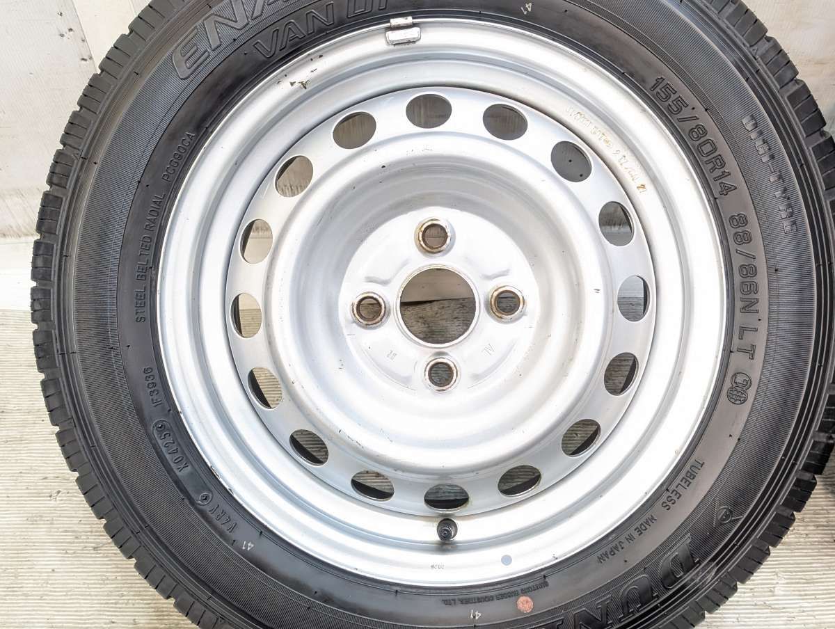 155/80R14 88/86N LT ダンロップ エナセーブ VAN01 トヨタ純正 AL 14x5