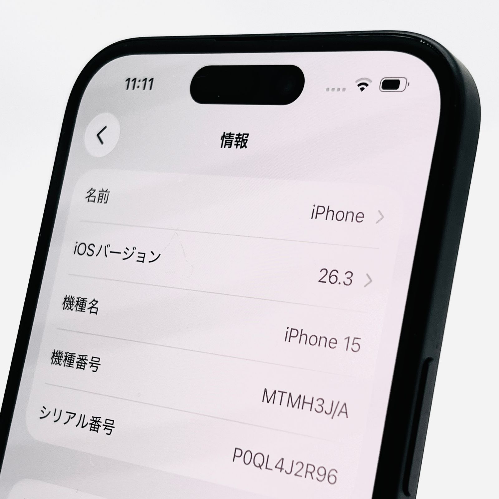 Apple iPhone 15 128GB ブラック MTMH3J/A SIMフリー 動作確認済み