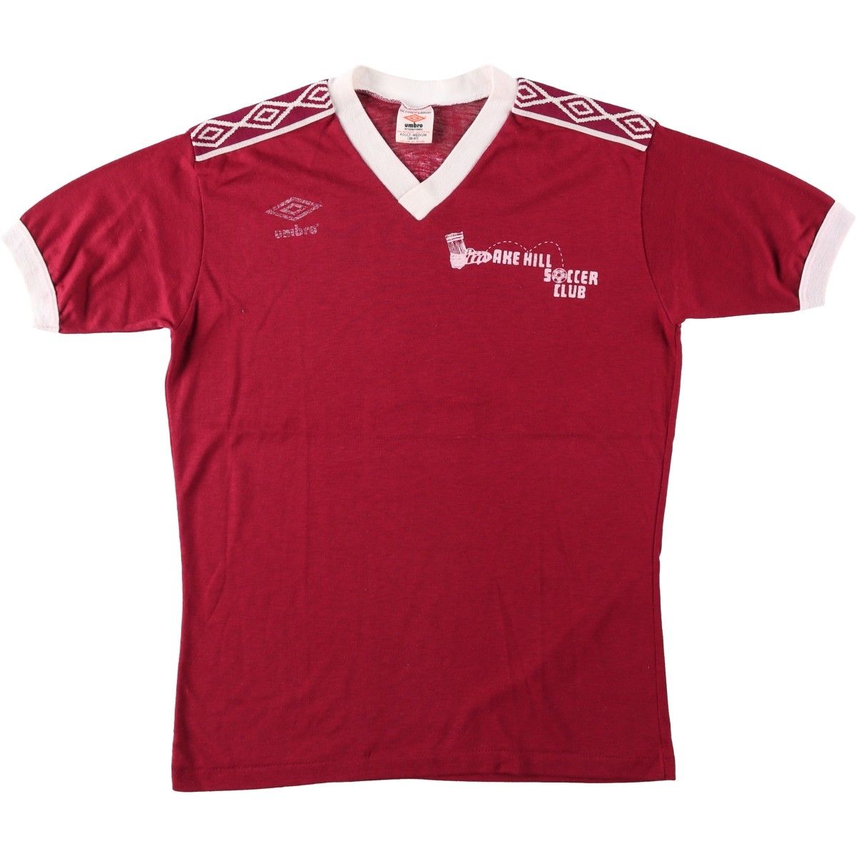 古着 90年代 アンブロ UMBRO Vネック リンガーTシャツ メンズM相当 ヴィンテージ/eaa653590