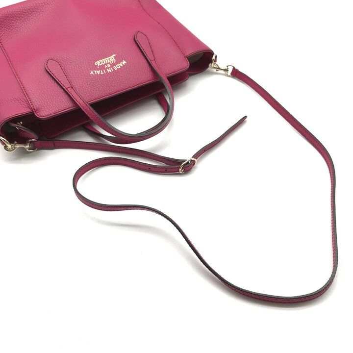 美品 GUCCI グッチ レザー 2WAY ハンド ショルダー バッグ 斜め掛け