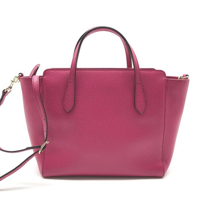 美品 GUCCI グッチ レザー 2WAY ハンド ショルダー バッグ 斜め掛け