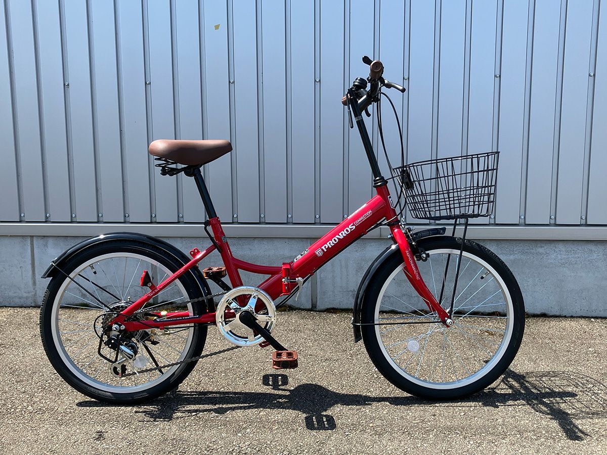 訳あり】PROVROS P-206 折りたたみ自転車 20インチ レッド 開封済み未