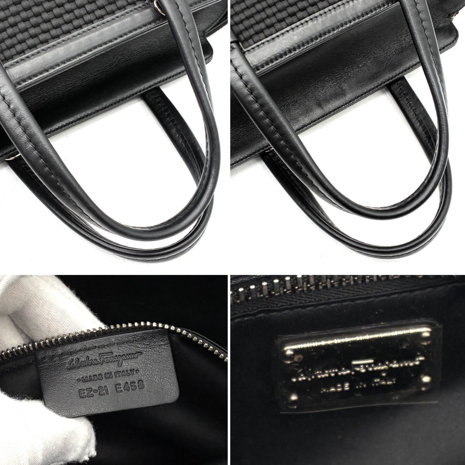 未使用に近い フェラガモ Ferragamo ハンドバッグ ダブルガンチーニ