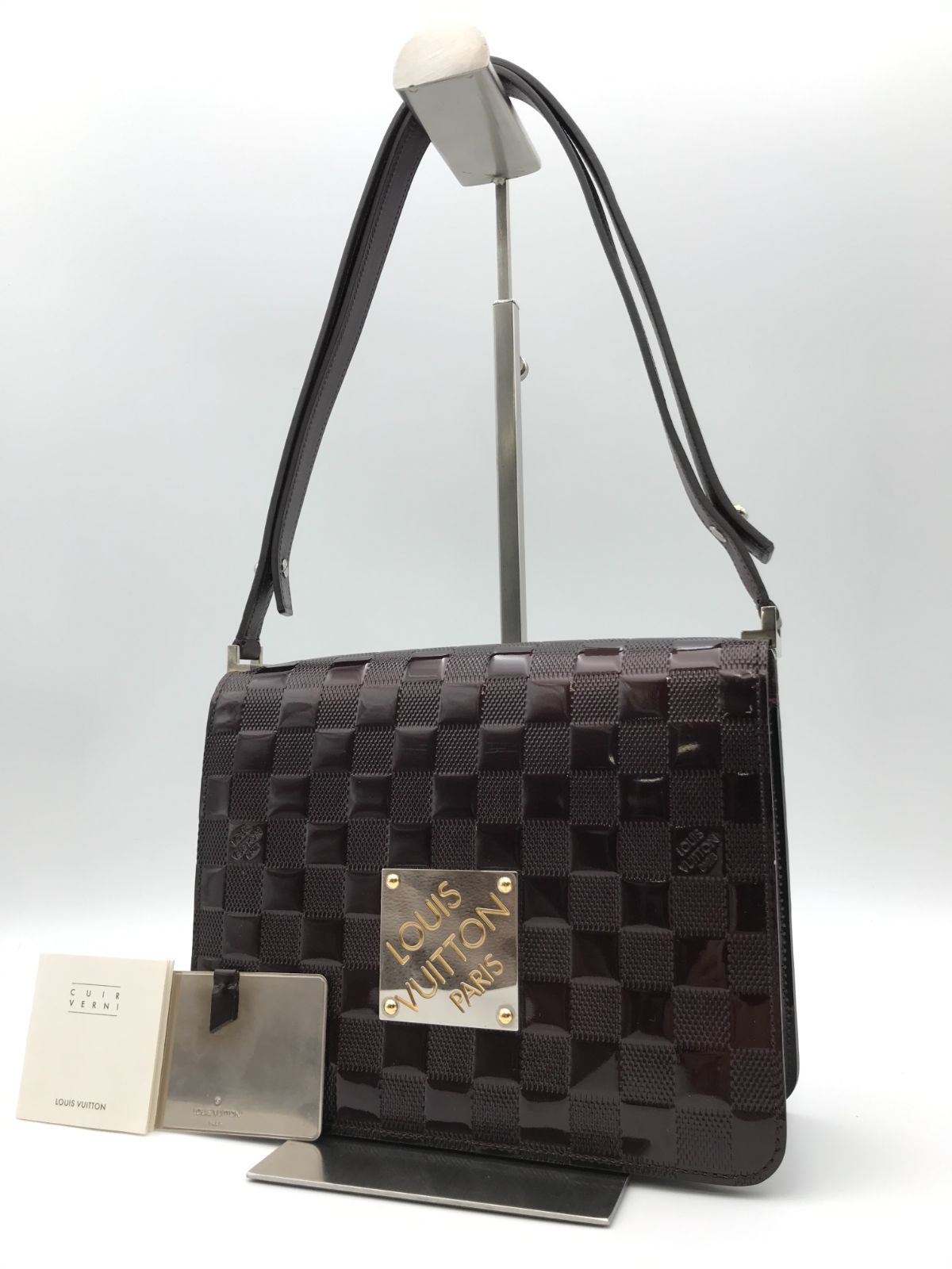 LOUIS VUITTON　ルイヴィトン　ショルダーバッグ　ダミエヴェルニ　キャバレー　肩掛け　ボルドー系　2445